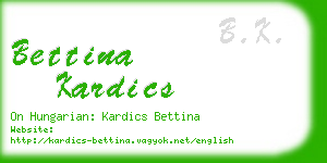 bettina kardics business card